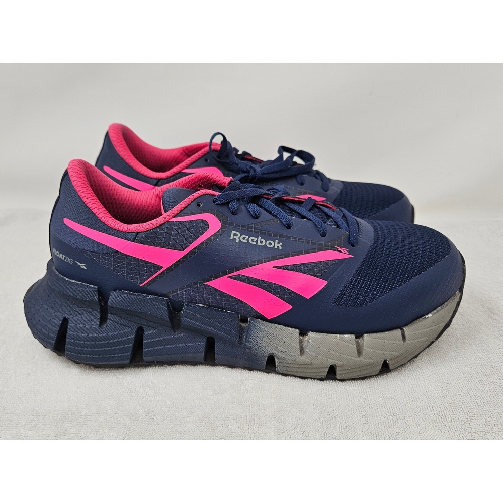 Reebok Women's FloatZig Composite Toe Work Shoes, 8.5B, Navy/Pink, EUC w/Box